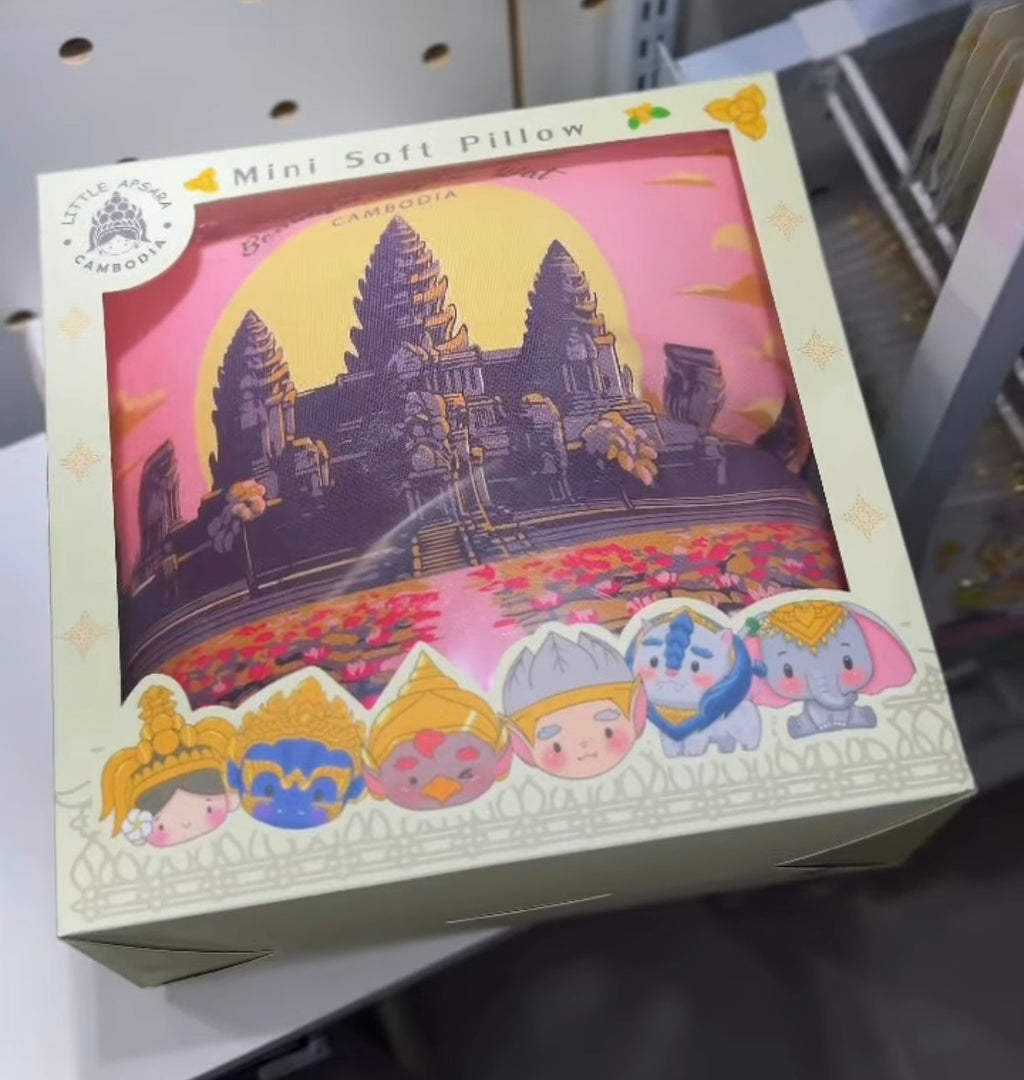 Sofa Pillow Pink Angkor Wat 36Cm