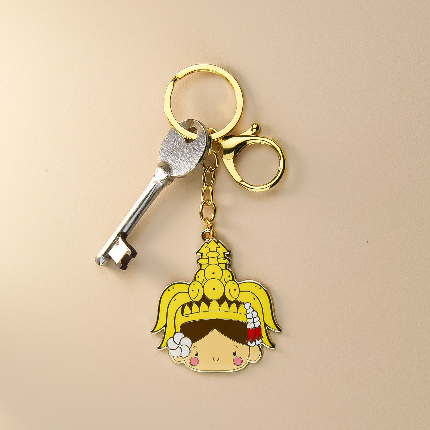 Metal Keychain Golden Apsara