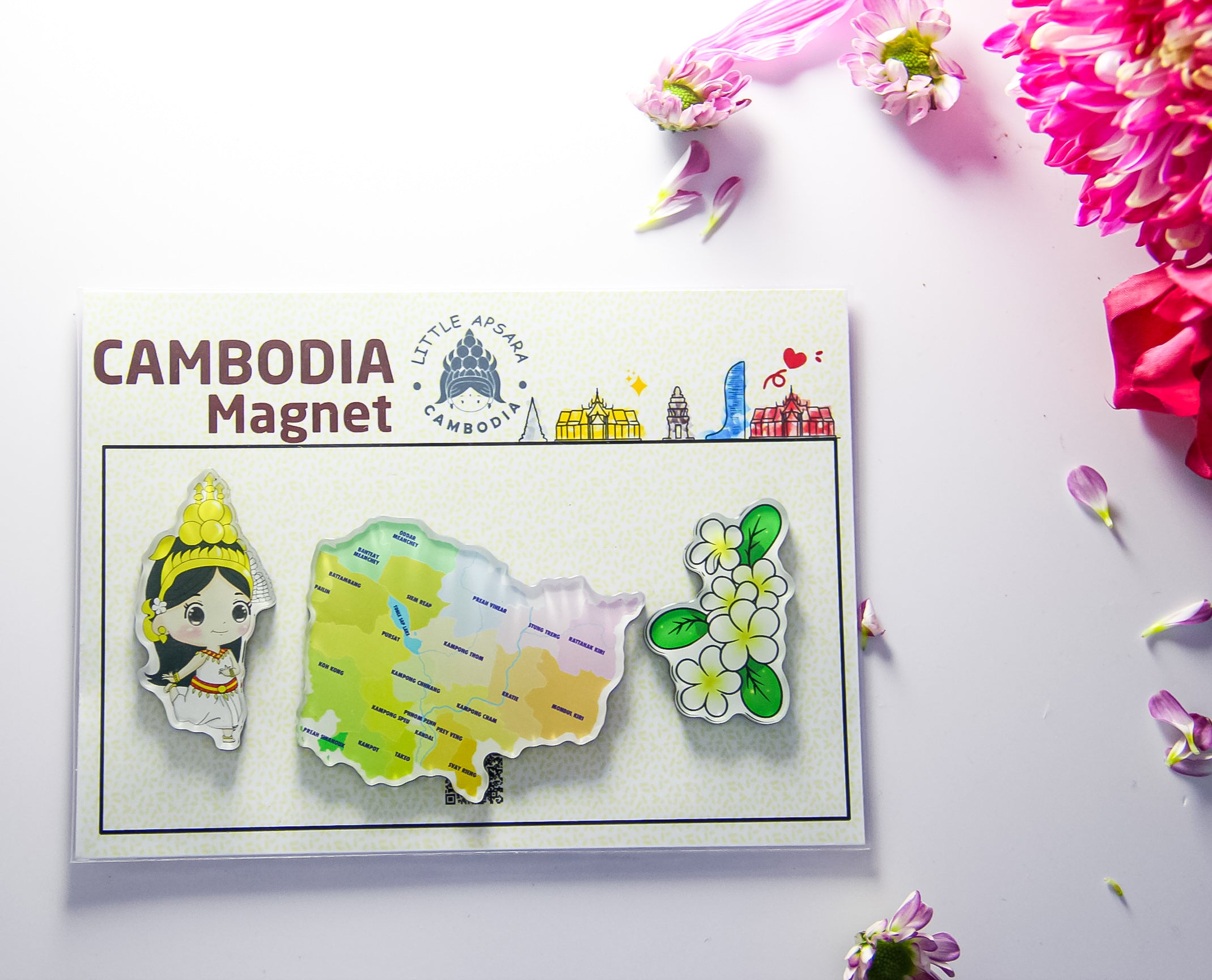 Magnet set Cambodia Map