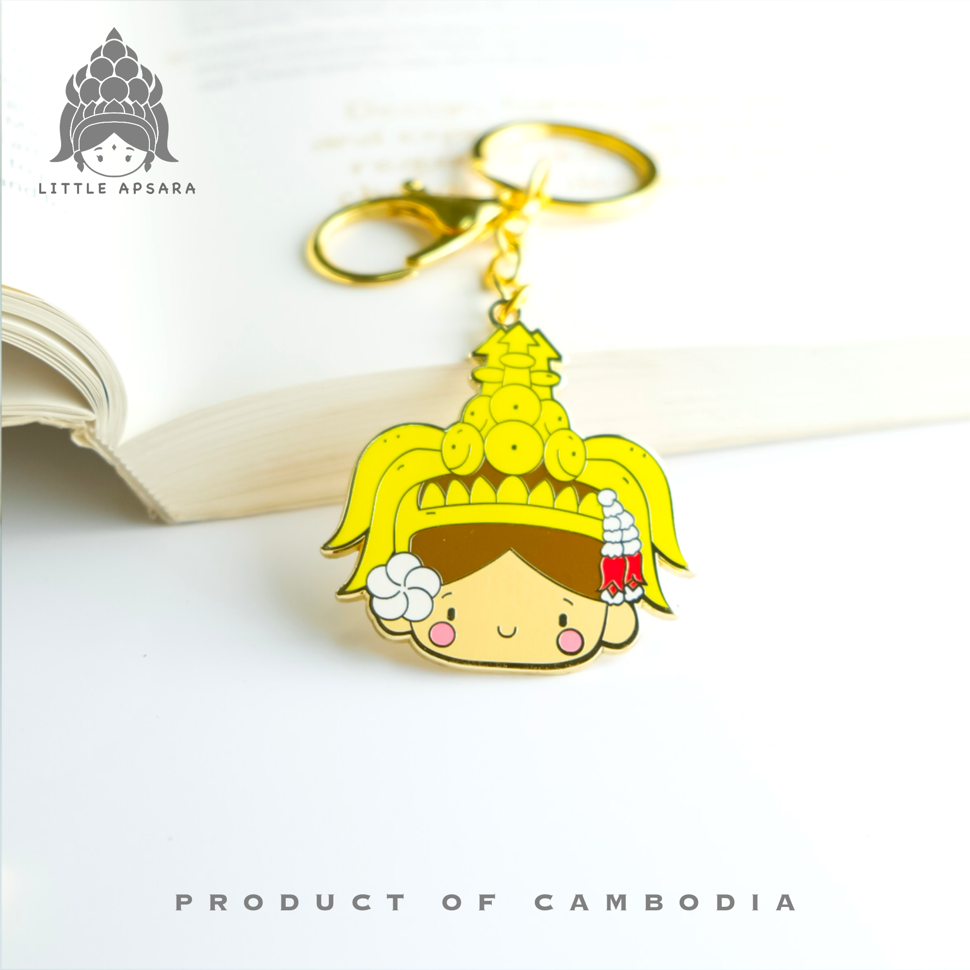 Metal Keychain Golden Apsara