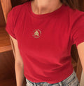 Premium Crop Top Free Size Red Color