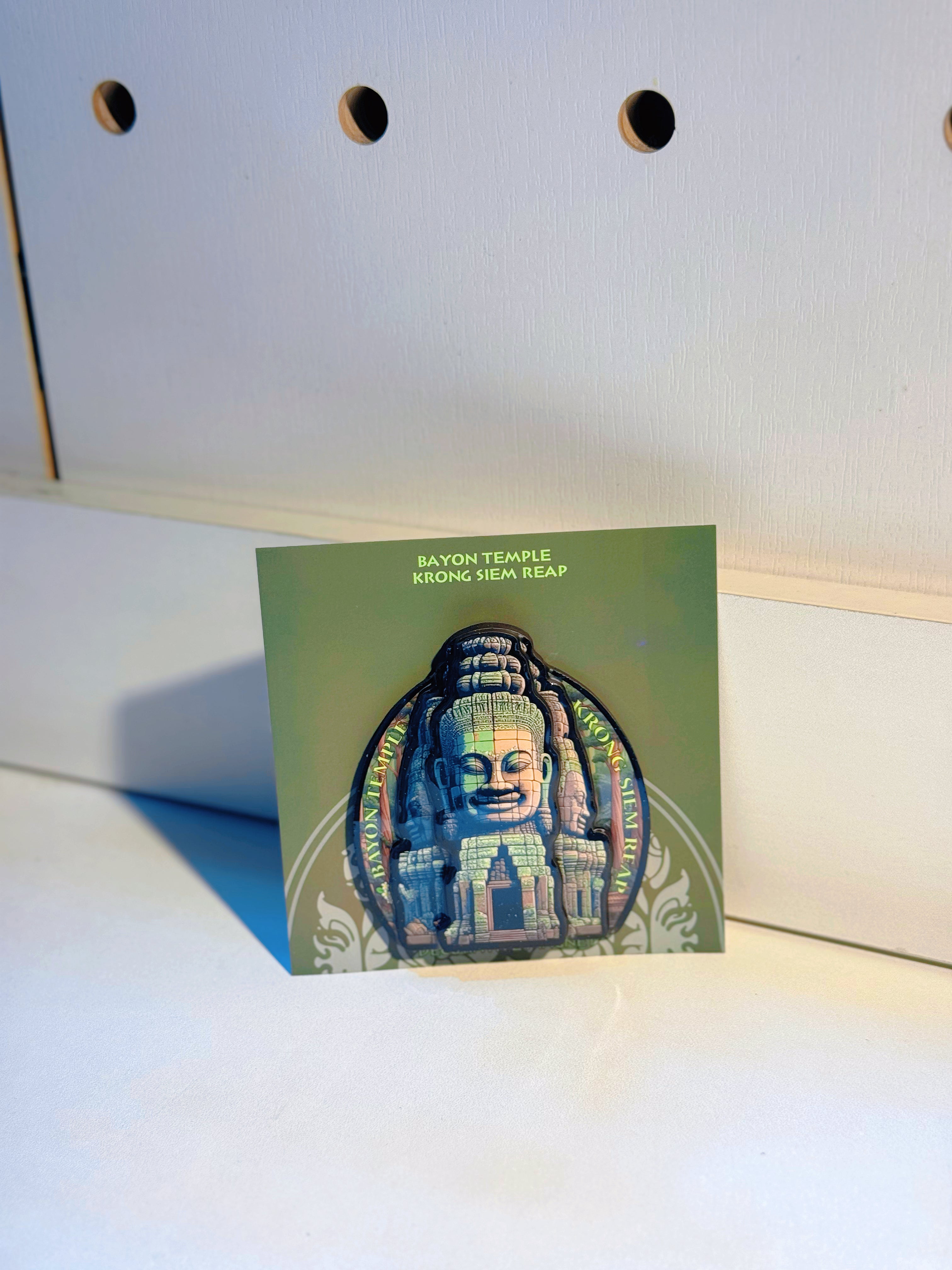 Magnet Bayone Temple 9cm (Wooden )