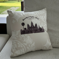 Sofa Pillow Angkor Wat Carved 36CM