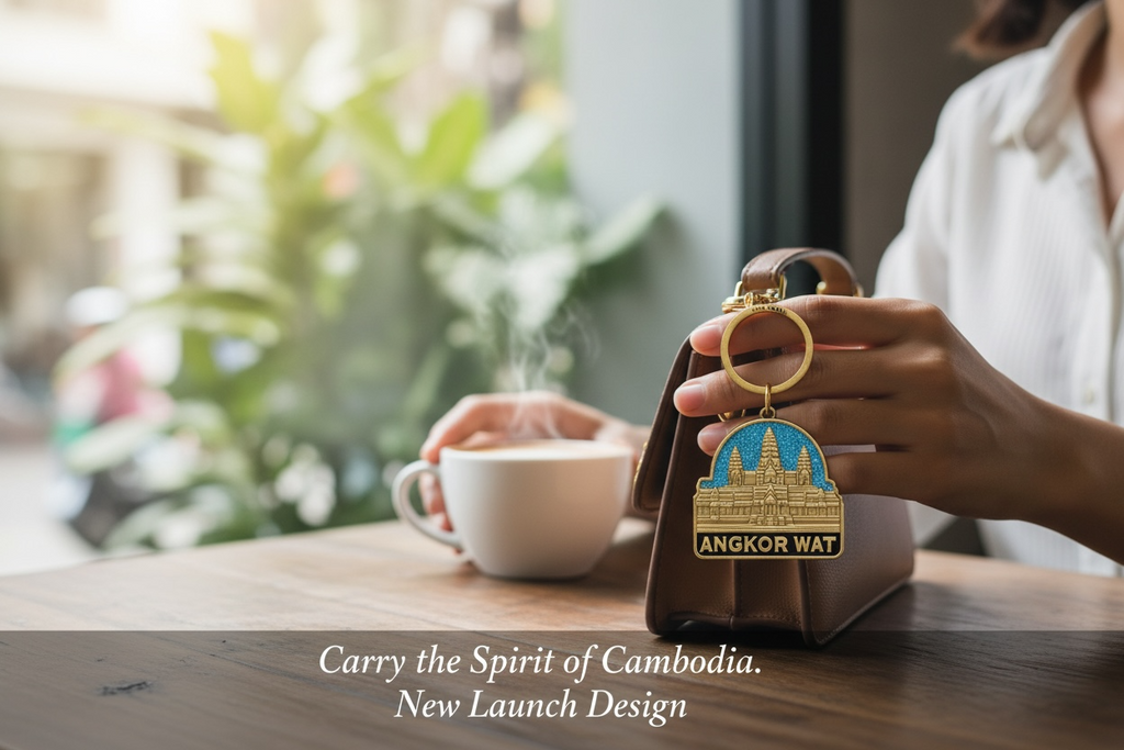 Metal Keychain 3D Angkor Wat